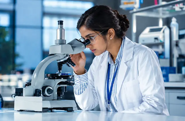 Scientist at Brooks Steriscience laboratory